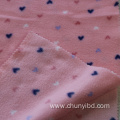 100 Polyester Small Heart Pattern Soft And Stretchy Print Ploar Fleece Fabric For Colthing Customized Color